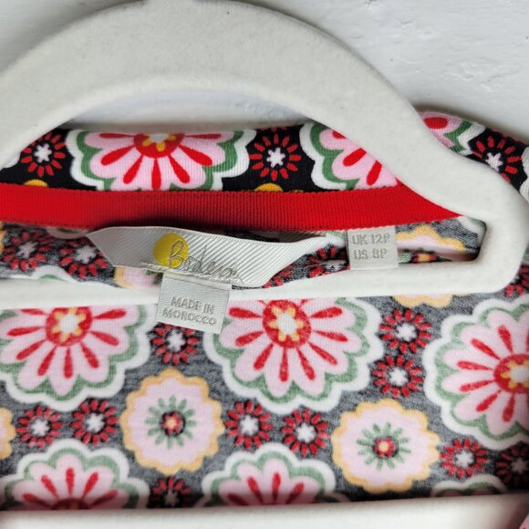 Boden Women's Size 8P Petite Faux Wrap Dress Pink Flowers - Picture 5 of 6